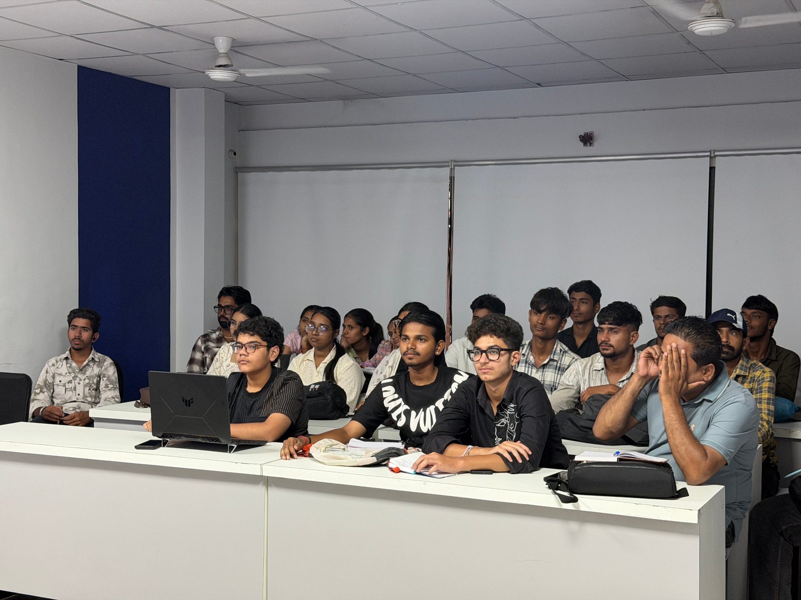 Students attending a live class at HSDM